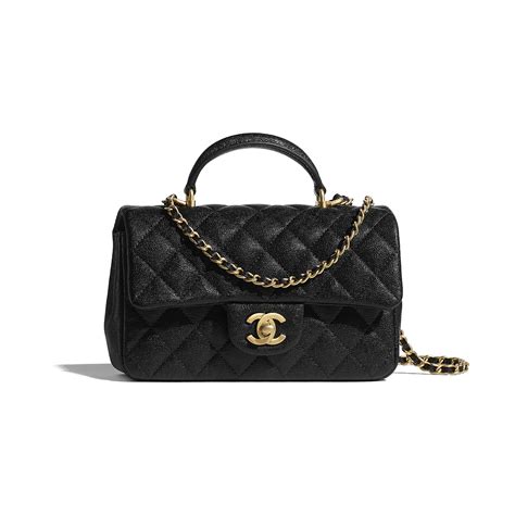 flap bag top handle black gold chanel|chanel rectangular mini flap bag.